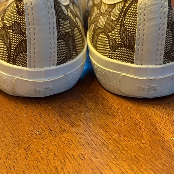 Coach Brown Signature Canvas Low Top Sneakers - Picture 3 of 4